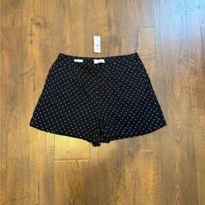 LOFT Black Polka Dot Skort